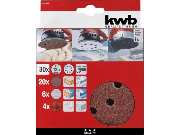 kwb 491885 Delta-hiomapaperisarja (Ø) 115 mm 30 kpl