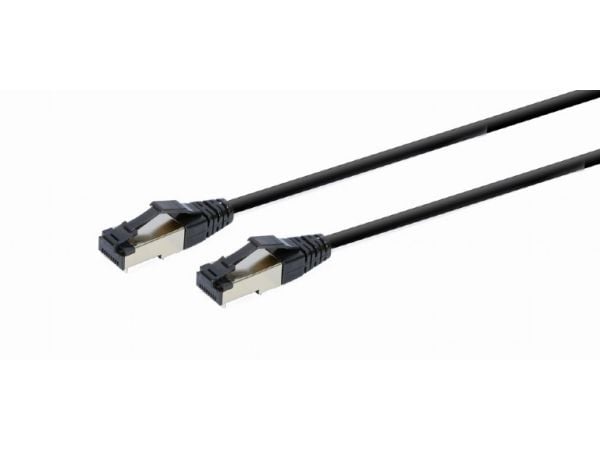 Cablexpert - Koblingskabel - RJ-45 (hann) til RJ-45 (hann) - 1 m - S/FTP - CAT 8 - halogenfri, formstøpt, uten hindringer - svart