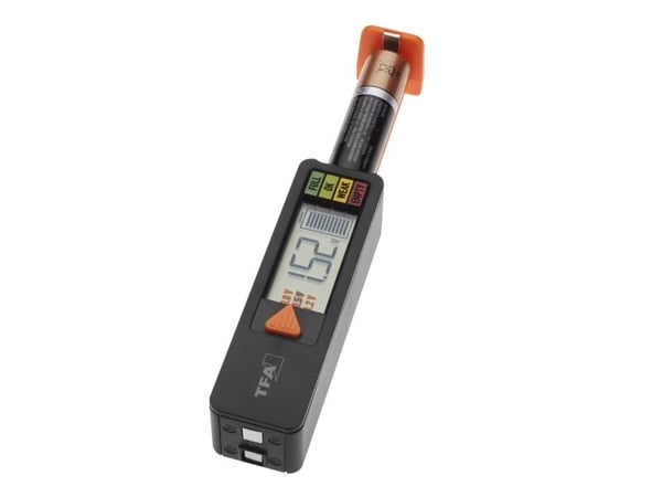 TFA Dostmann Batteritester Batterietester BatteryCheck Måleområde (batteritester) 1,2 V, 1,5 V, 3 V, 9 V Batteri, Batteri 98.1126.01