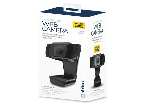 Platinet PCWC1080, 2 MP, 1920 x 1080 piksler, Full HD, 1080p, AVI, USB 2.0
