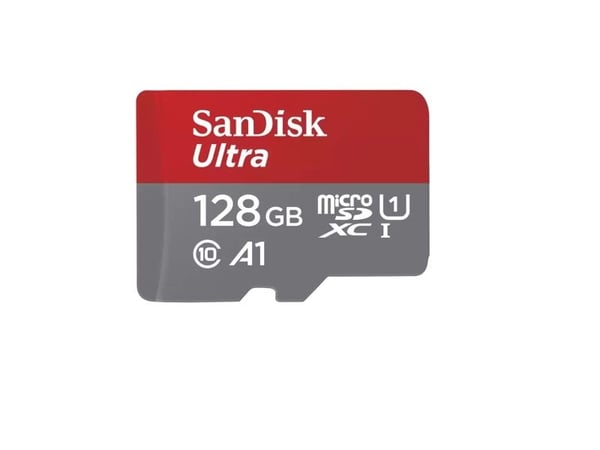 SanDisk Ultra - Flashminnekort (microSDXC til SD-adapter inkludert) - 128 GB - A1 / UHS-I U1 / Class10 - microSDXC UHS-I