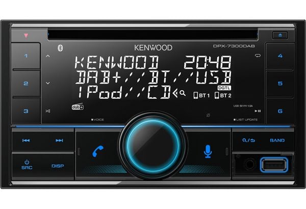 Kenwood Electronics DPX-7300DAB, Musta, 2 DIN, CD, AAC, FLAC, MP3, WAV, WMA, LCD, Saksa, Englanti, Espanja, Ranska, Venäjä