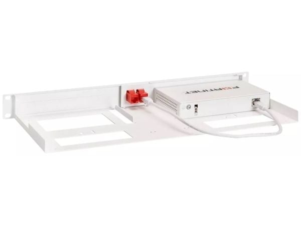 Rackmount.IT RM-FR-T17 - Monteringssett for nettverksenhet - rackmonterbar - hvit, RAL 9003 - 1U - 19" - for Fortinet FortiSwitch 108F