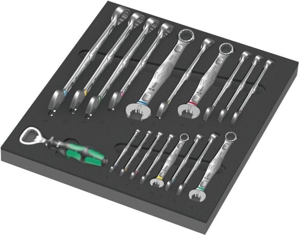 Wera 05150121001, 6,7,8,9,10,11,12,13,14,15,16,17,18,19,20,21,22,24 mm, Musta, Ruostumaton teräs, 344 mm, 392 mm, 30 mm, 19 kpl