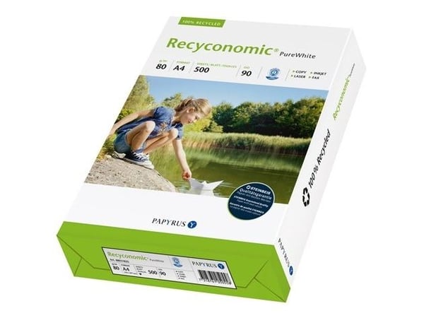 Papyrus Recyconomic A4 kopipapir 80g 500 ark