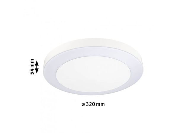 Paulmann Circula, 1 ampuller, LED, 2200 K, 880 lm, IP44, Hvit