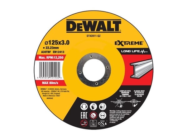 DeWALT - Leikkuukiekko - metallille, betonille - 125 mm