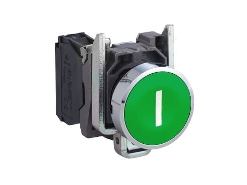 Schneider Electric XB4, Nappi, Vihreä, IP66, IK06, Luokka I, 30 mm