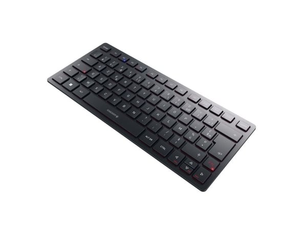 CHERRY KW 9200 MINI, 75%, USB + RF Wireless + Bluetooth, Näppäimen saksikytkin, AZERTY, Musta