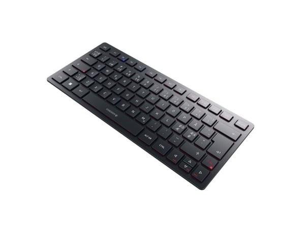 CHERRY KW 9200 MINI, 75%, USB + RF Wireless + Bluetooth, Näppäimen saksikytkin, QWERTY, Musta