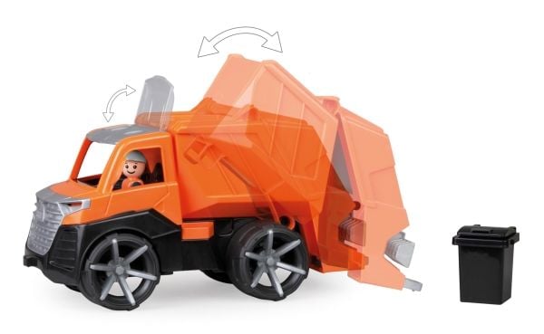 Lena TRUXX SM04534, Søppelbil, 2 år, Gummi, Stål, Oransje