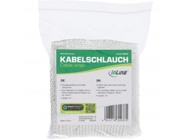 InLine kaapelikouru Kankainen kaapelikouru tarranauhakiinnityksellä 1m x 40mm valkoinen ( 59994C )