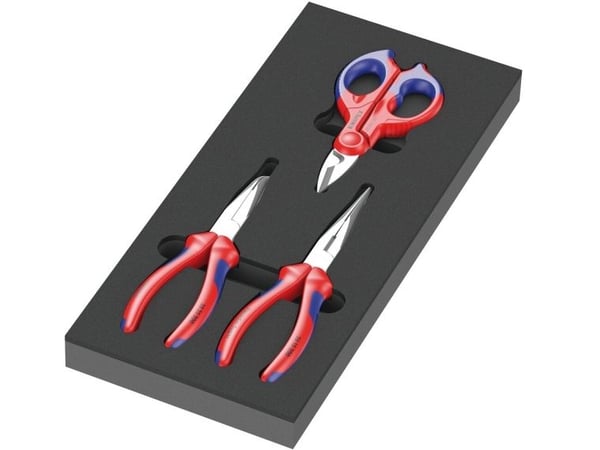 Wera 05150181001 Tangsæt 3 dele #####Knipex, med skuminsats Wera 05150181001 Tangsæt 3 dele #####Knipex, med skuminsats