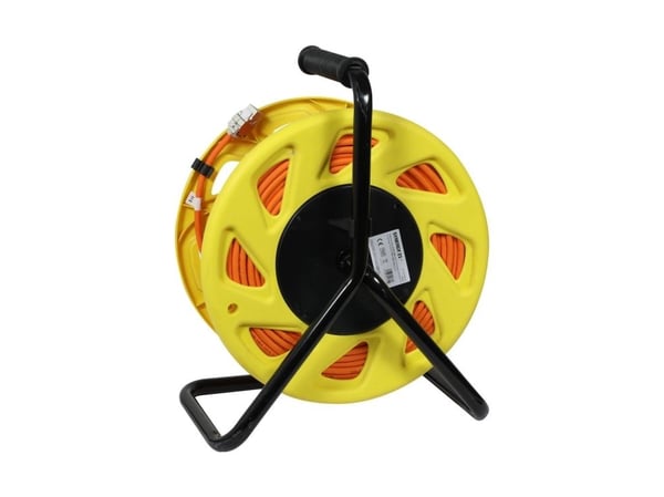 Kabeltrommel CAT6A 90m CAT7A råkabel SSTPSFTP med 2x stikkontakter RJ45CAT6A LSZH Synergy 21