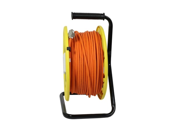 Kabeltrommel CAT6A 90m CAT7A råkabel SSTPSFTP med 2x stikkontakter RJ45CAT6A LSZH Synergy 21