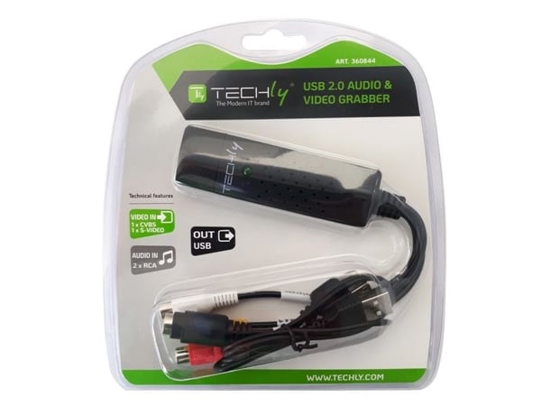 Techly I-USB-VIDEO-700TY, Svart, Windows 10, Windows 2000, Windows 7, Windows 8, Windows Vista, Windows XP, 720 x 576 pixlar, 720 x 480,720 x 576 p...