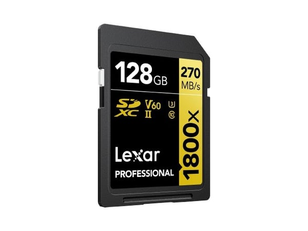 Lexar Professional 1800x SDXC 128 GB klasse 10 UHS-II/U3 V60-kort (LSD1800128G-BNNNG)