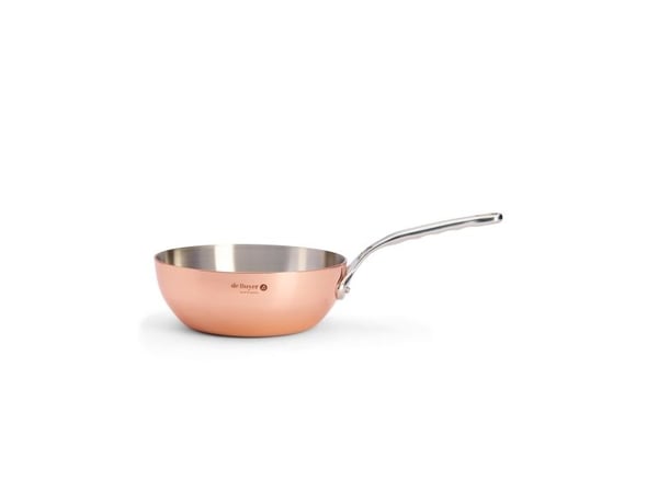 de Buyer 6236.20, Rund, Sautépanne, Kobberfarget, Rustfritt stål, Uten belegg, Kobber, Rustfritt stål, Keramikk, Gass, Halogen, Induksjon, Forsegle...