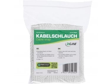 InLine kaapelikouru Kankainen kaapelikouru tarranauhakiinnityksellä 1m x 25mm halkaisija ( 59993C )