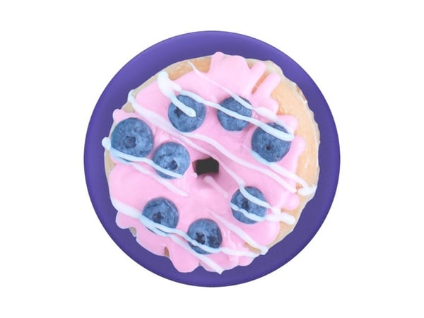 PopSockets Swappable PopTop - Fingergrip/støtteben for mobiltelefon - BlueBerry Donut - blå