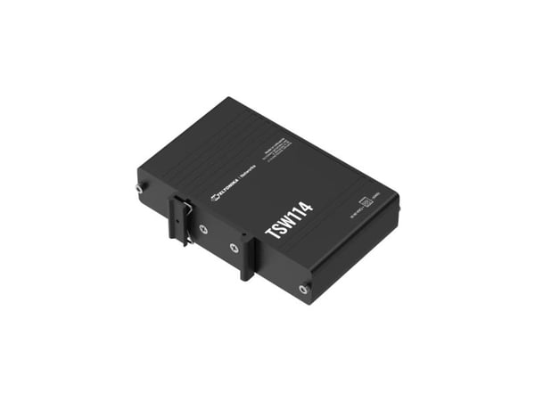 Teltonika TSW114 - Switch - ikke-styrt - 5 x 10/100/1000 - DIN-skinnemonterbar, veggmonterbar - Passive PoE
