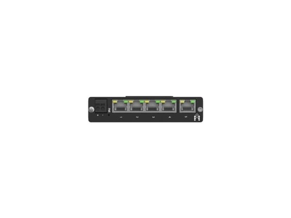 Teltonika TSW114 - Switch - ikke-styrt - 5 x 10/100/1000 - DIN-skinnemonterbar, veggmonterbar - Passive PoE