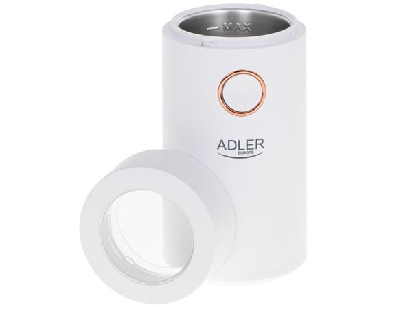 Adler AD4446WG, Kantkvern, 75 g, Rustfritt stål, Hvit, 150 W, 220-240 V