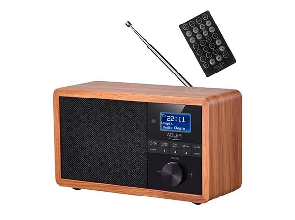 Adler AD 1184, Kannettava, Digitaalinen, AM, DAB+, FM, 15 W, 3,5 mm, Musta, Puu Adler AD 1184, Kannettava, Digitaalinen, AM, DAB+, FM, 15 W, 3,5 mm, Musta, Puu