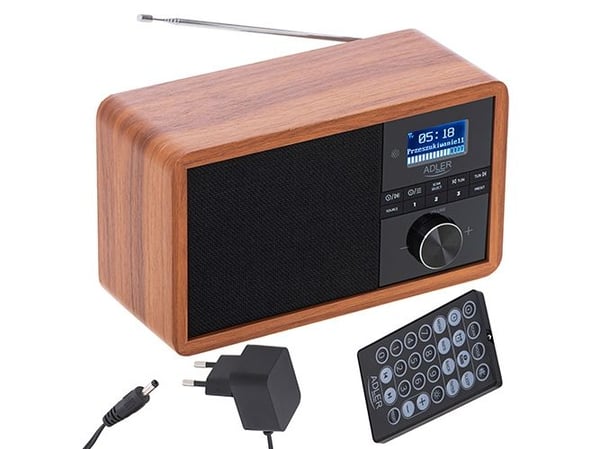Adler AD 1184, Bærbar, Digitalt, AM, DAB+, FM, 15 W, 3,5 mm, Sort, Tre
