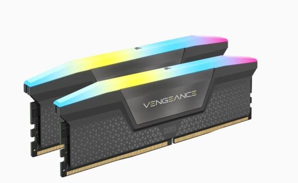 CORSAIR Vengeance RGB - DDR5 - sett - 64 GB: 2 x 32 GB - DIMM 288-pin - 5600 MT/s / PC5-44800 - CL40 - 1.25 V - kjølig grå