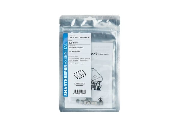 Smartkeeper SMARTKEEPER Mini-USB-portin lukko tyyppi C 10 - 10x korkki, harmaa