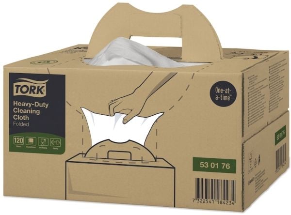 Tork avtorkningsdukar Tork Heavy Duty W7 vit 61,5x35,5cm - 120 st/kartong