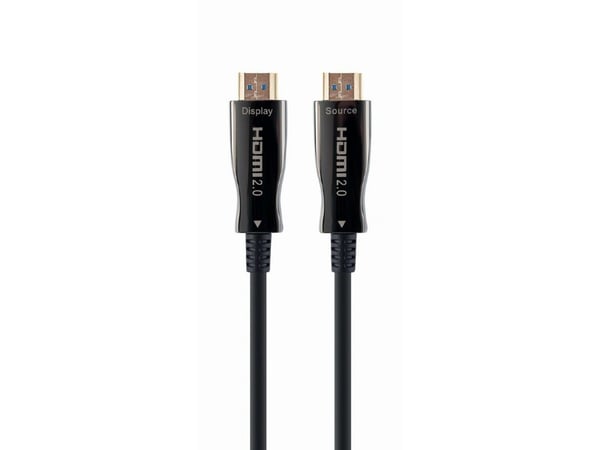 Cablexpert - HDMI-kabel med Ethernet - HDMI hann til HDMI hann - 80 m - Active Optical Cable (AOC), støtter 21:9 kinosideforhold, 4K60Hz UHD-støtte