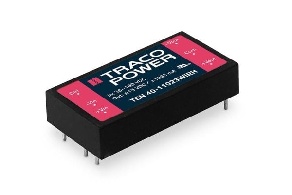 TracoPower DC/DC-muunnin, piirilevy 110 V/DC 24 V/DC 1666 mA 40 W Lähtöjen määrä: 1 x