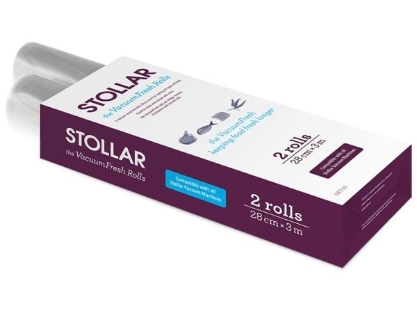 Stollar SAT40, Vakuumforseglingsrull, Gjennomsiktig, 2 stykker, 3 m, 28 cm, 28 cm