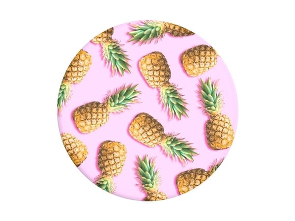 PopSockets PopGrip Basic - Fingergrep/stativ for mobiltelefon - universell - Pineapple Palooza