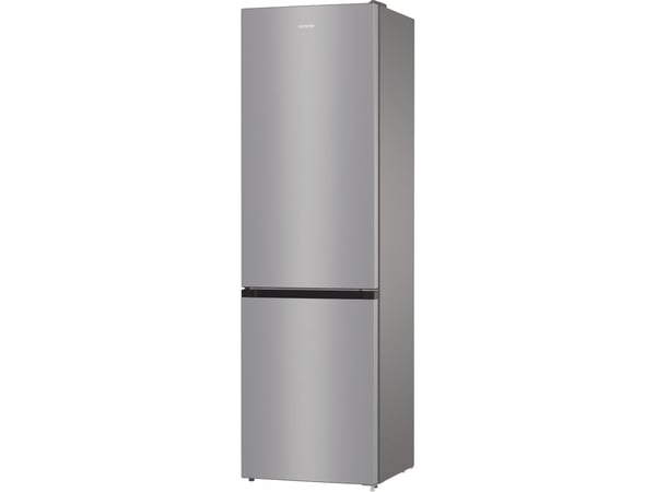 Gorenje Essential NRK6202EXL4 - Kjøleskap/fryser - bunnfryser - bredde: 60 cm - dybde: 59.2 cm - høyde: 200 cm - 331 liter - Klasse E - gråmetall
