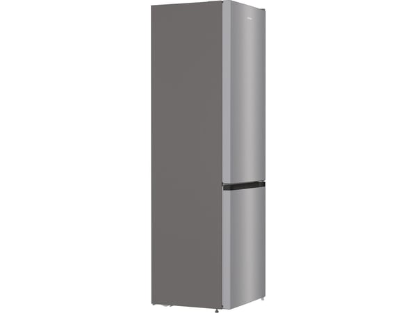 Gorenje Essential NRK6202EXL4 - Kjøleskap/fryser - bunnfryser - bredde: 60 cm - dybde: 59.2 cm - høyde: 200 cm - 331 liter - Klasse E - gråmetall