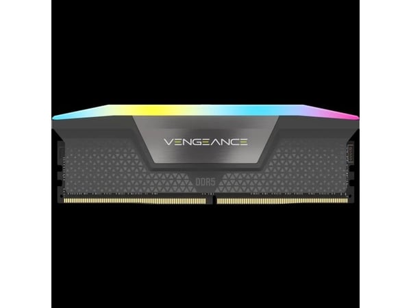 CORSAIR Vengeance RGB - DDR5 - sett - 32 GB: 2 x 16 GB - DIMM 288-pin - 5200 MT/s / PC5-41600 - CL40 - 1.25 V - on-die ECC - kjølig grå