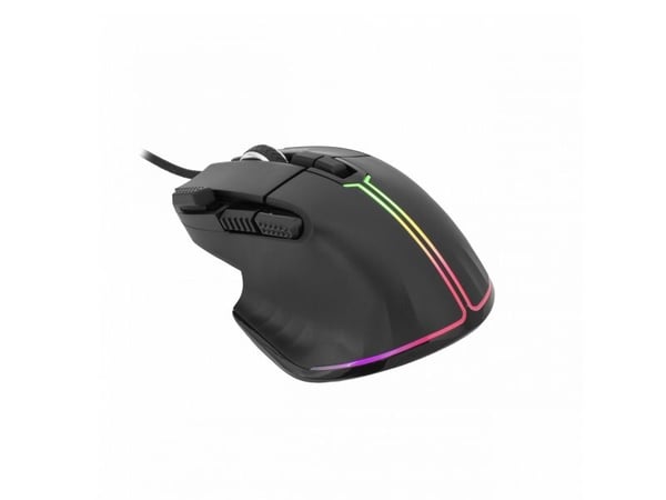 White Shark MARROK Black, högerhand, Optisk, USB Type-A, 12000 DPI, Svart
