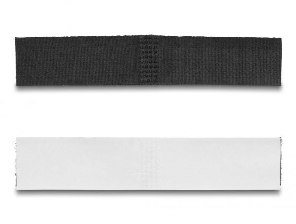 Delock - Kabelholder - self-adhesive, L 110 mm x W 20 mm - 11 cm - svart (en pakke 10)