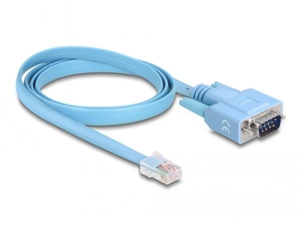 Delock - Seriell adapter - DB-9 (hann) til RJ-45 (hann) - 1 m - EIA-232 - blå