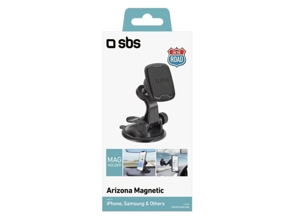 SBS Universal Car Mount imukupilla ja magneettivedolla musta