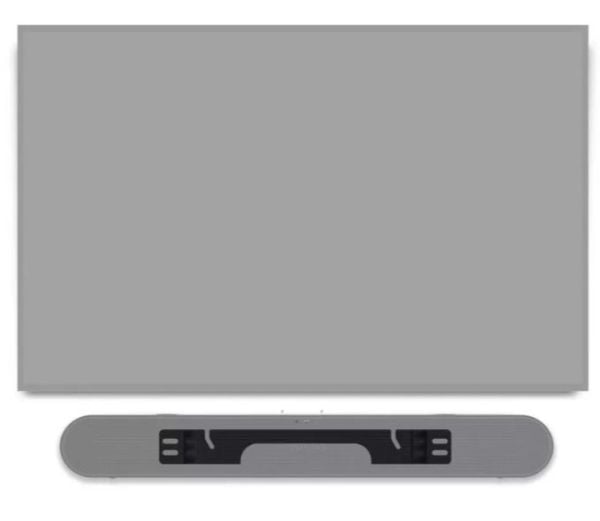 Flexson - Monteringssett (veggmontering) - for soundbar - høykvalitets stål - svart - for Sonos Ray