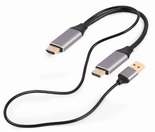 Cablexpert - Adapterkabel - USB, DisplayPort hann til HDMI hann - 2 m - svart