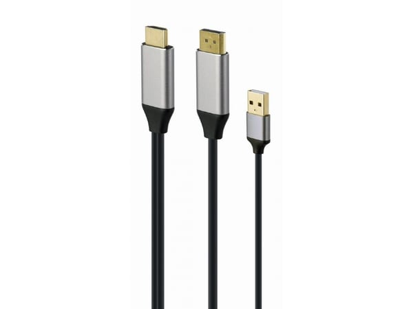Cablexpert - Adapterkabel - USB, DisplayPort hann til HDMI hann - 2 m - svart