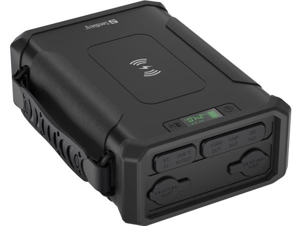 Sandberg Active Survivor 8in1 - Strømbank + AC-strømadapter + bilstrømadapter 32700 - 96000 mAh - 307.2 Wh - 180 watt - 5 A - PD, QC - 4 utgangskon...