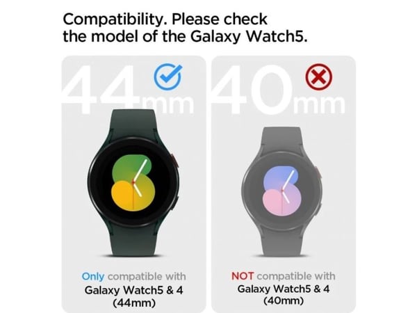 Spigen Ultra Hybrid, Etui, Smartklokke, Gjennomsiktig, Samsung, Galaxy Watch 5, Polykarbonat (PC), Termoplastisk polyuretan (TPU)