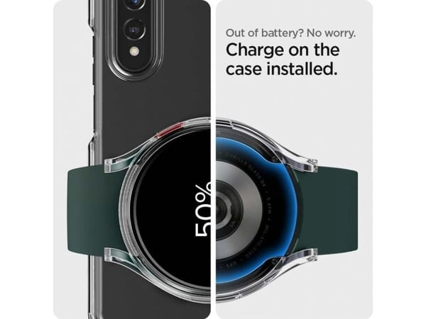 Spigen Ultra Hybrid, Etui, Smartklokke, Gjennomsiktig, Samsung, Galaxy Watch 5, Polykarbonat (PC), Termoplastisk polyuretan (TPU)