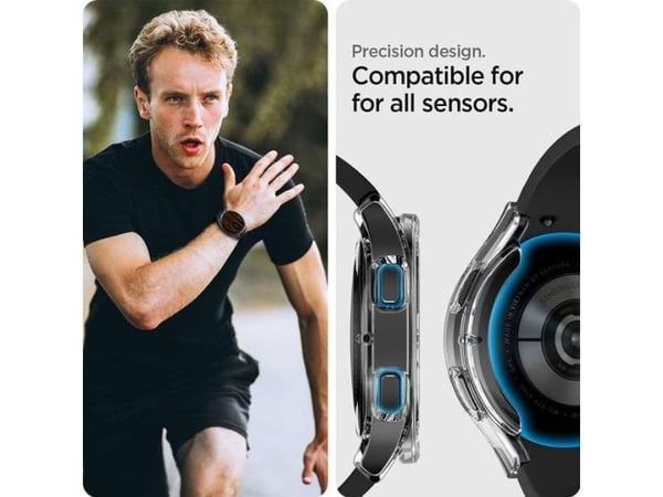 Spigen Ultra Hybrid, Etui, Smartklokke, Gjennomsiktig, Samsung, Galaxy Watch 5, Polykarbonat (PC), Termoplastisk polyuretan (TPU)